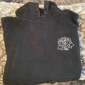 Black & White Obey Rose Hoodie